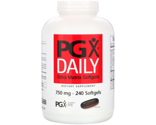 Natural Factors, PGX Daily, Капсулы Ultra Matrix, 750 мг, 240 Капсул Natural Factors, PGX Daily, Капсулы Ultra Matrix, 750 мг, 240 Капсул