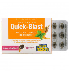Natural Factors, Quick-Blast, Instant Minty Blast, 30 Liquid Gel Softgels