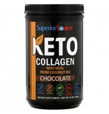 Superior Source, Keto Collagen Powder with MCTs, Chocolate, 14 oz (397 g)