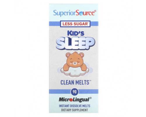 Детское здоровье Superior Source, Kid's Sleep, Clean Melts, 90 Instant Dissolve Melts Детское здоровье Superior Source, Kid's Sleep, Clean Melts, 90 Instant Dissolve Melts
