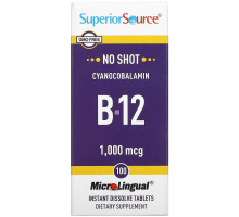 Superior Source, MicroLingual, цианокобаламин B12 1000 мкг, 100 таблеток