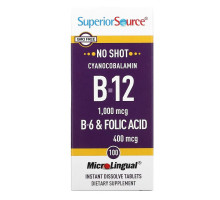 Superior Source, Cyanocobalamin B-12, 1,000 mcg, 100 MicroLingual Instant Dissolve Tablets