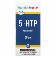Superior Source, 5-HTP (5-гидрокситриптофан), 50 мг, 60 таблеток для рассасывания