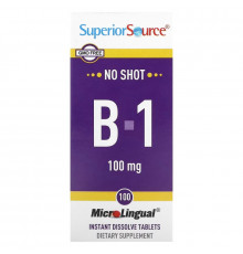 Superior Source, B-1, 100 mg, 100 Instant Dissolve Tablets