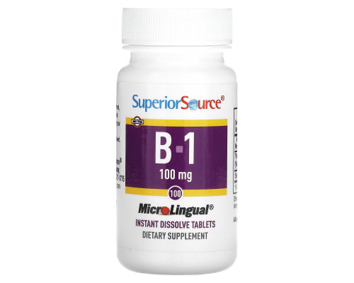 Superior Source, B-1, 100 mg, 100 Instant Dissolve Tablets Superior Source, B-1, 100 mg, 100 Instant Dissolve Tablets