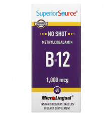 Superior Source, Methylcobalamin B-12, 1000 mcg, 60 MicroLingual Instant Dissolve Tablets