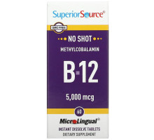 Superior Source, Метилкобаламин B12, 5000 мкг, 60 микролингвальных таблеток