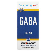 Superior Source, GABA, 100 мг, 100 мгновенно растворяющихся микротаблеток
