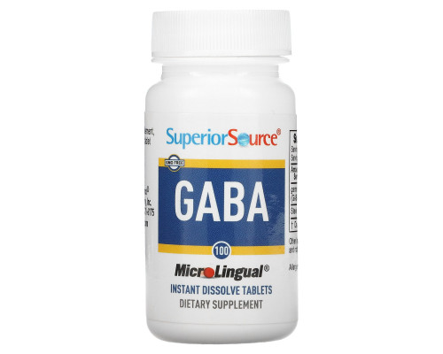 Superior Source, GABA, 100 мг, 100 мгновенно растворяющихся микротаблеток