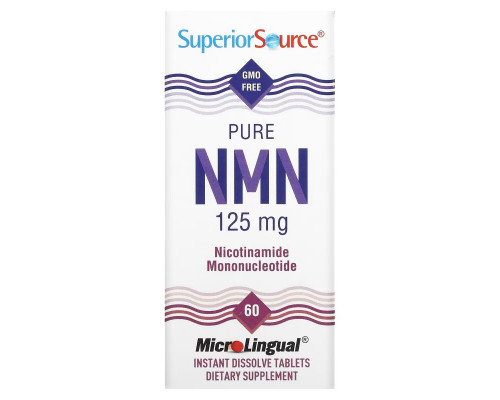 Superior Source, Pure NMN, 125 mg, 60 Instant Dissolve Tablets Superior Source, Pure NMN, 125 mg, 60 Instant Dissolve Tablets