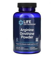 Life Extension, Порошок с аргинином и орнитином, 5,29 унции (150 г)