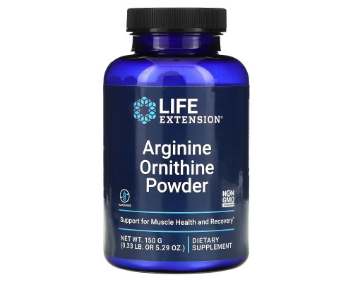 Life Extension, Порошок с аргинином и орнитином, 5,29 унции (150 г) Life Extension, Порошок с аргинином и орнитином, 5,29 унции (150 г)