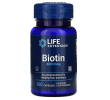 Life Extension, Биотин, 600 мкг, 100 Капсул