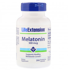 Life Extension Melatonin 500 mcg 200 Veggie Caps