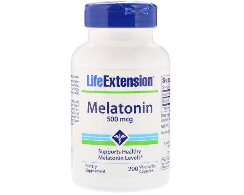 Life Extension Melatonin 500 mcg 200 Veggie Caps Life Extension Melatonin 500 mcg 200 Veggie Caps