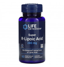 Life Extension, Супер R-липоевая кислота, 240 мг, 60 капсул на растительной основе