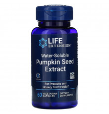Life Extension, Растворимый в Воде Экстракт Тыквенных Семян, 60 Вегетарианских Капсул