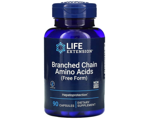 Life Extension, Аминокислоты с разветвлённой цепью, 90 капсул Life Extension, Аминокислоты с разветвлённой цепью, 90 капсул
