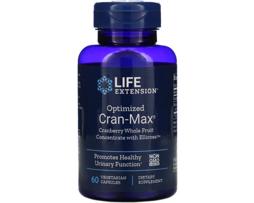 Life Extension Optimized Cran-Max Cranberry Extract With UTlRose 60 Veggie Caps Life Extension Optimized Cran-Max Cranberry Extract With UTlRose 60 Veggie Caps