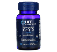 Life Extension, Super Ubiquinol CoQ10 with Enhanced Mitochondrial Support, 100 mg, 60 Softgels