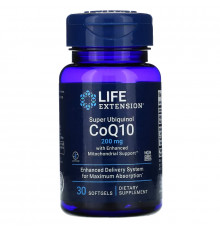 Life Extension, Супер убихинол CoQ10, 200 мг, 30 капсул