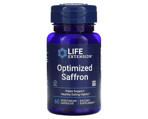 Life Extension, Optimized Saffron with Satiereal, 60 Vegetarian Capsules Life Extension, Optimized Saffron with Satiereal, 60 Vegetarian Capsules