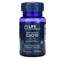 Life Extension, Super Ubiquinol CoQ10 для поддержки митохондрий, 100 мг, 30 мягких таблеток