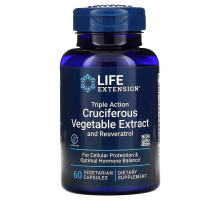 Life Extension, Triple Action Cruciferous Vegetable Extract with Resveratrol, 60 Vegetarian Capsules