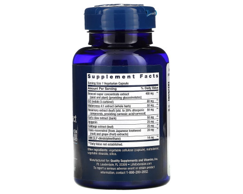 Life Extension, Triple Action Cruciferous Vegetable Extract with Resveratrol, 60 Vegetarian Capsules Life Extension, Triple Action Cruciferous Vegetable Extract with Resveratrol, 60 Vegetarian Capsules
