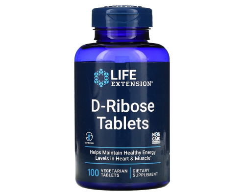 Life Extension D-Ribose Tablets 100 Veggie Tabs