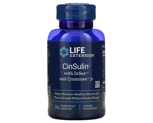 Life Extension CinSulin With InSea 2 & Crominex 3+ 90 Veggie Caps Life Extension CinSulin With InSea 2 & Crominex 3+ 90 Veggie Caps