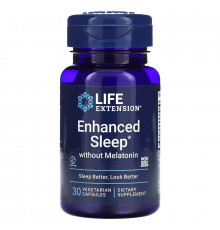 Life Extension, Enhanced Sleep without Melatonin, 30 Vegetarian Capsules