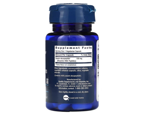 Life Extension, Bioactive Milk Peptides, 30 Vegetarian Capsules Life Extension, Bioactive Milk Peptides, 30 Vegetarian Capsules
