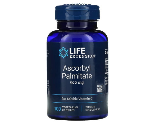 Life Extension Аскорбил пальмитат 500 мг 100 растительных капсул Life Extension Аскорбил пальмитат 500 мг 100 растительных капсул