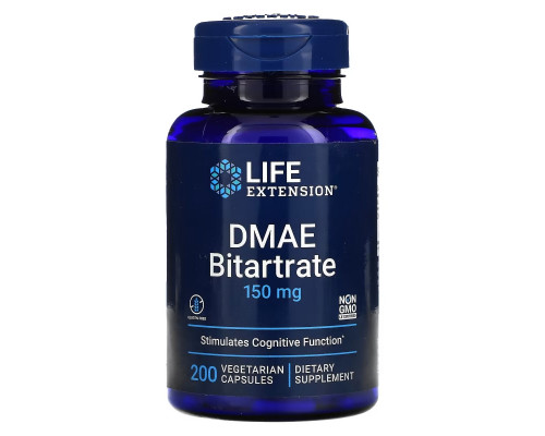 Life Extension DMAE Bitartrate 150 mg 200 Veggie Caps Life Extension DMAE Bitartrate 150 mg 200 Veggie Caps