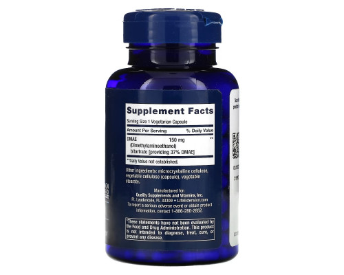 Life Extension DMAE Bitartrate 150 mg 200 Veggie Caps Life Extension DMAE Bitartrate 150 mg 200 Veggie Caps