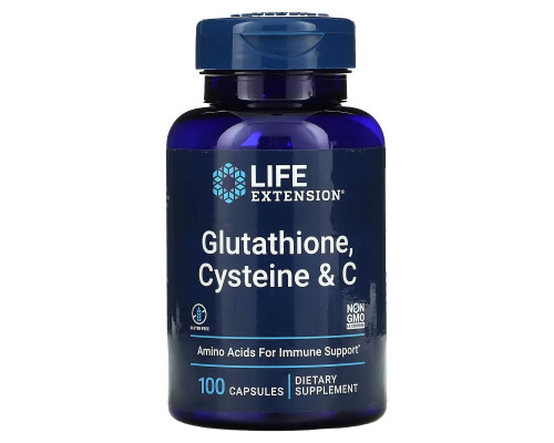 Life Extension, Глутатион, цистеин & C, 100 вегетарианских капсул Life Extension, Глутатион, цистеин & C, 100 вегетарианских капсул