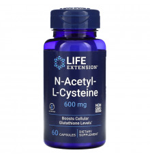 Life Extension, N-ацетил-L-цистеин, 600 мг, 60 вегетарианских капсул