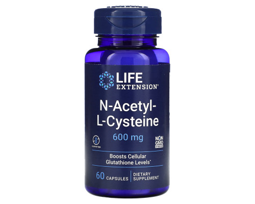 Life Extension, N-ацетил-L-цистеин, 600 мг, 60 вегетарианских капсул Life Extension, N-ацетил-L-цистеин, 600 мг, 60 вегетарианских капсул