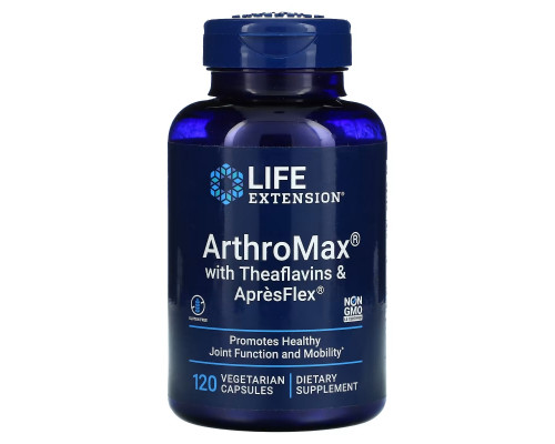 Life Extension Arthromax с теафлавинами и Apresflex 120 растительных капсул Life Extension Arthromax с теафлавинами и Apresflex 120 растительных капсул