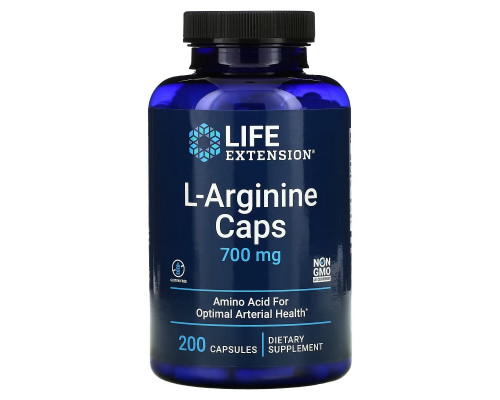 Life Extension, L-Arginine Caps, 700 mg, 200 Vegetarian Capsules Life Extension, L-Arginine Caps, 700 mg, 200 Vegetarian Capsules