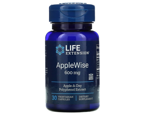 Life Extension, AppleWise, 600 mg , 30 Vegetarian Capsules Life Extension, AppleWise, 600 mg , 30 Vegetarian Capsules