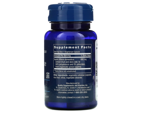 Life Extension, AppleWise, 600 mg , 30 Vegetarian Capsules Life Extension, AppleWise, 600 mg , 30 Vegetarian Capsules