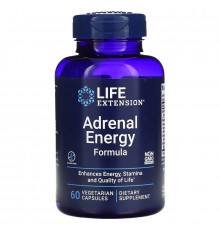Life Extension, Адреналиновая энергетическая формула, 60 вегетарианских капсул