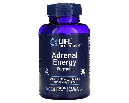 Life Extension, Адреналиновая энергетическая формула, 60 вегетарианских капсул Life Extension, Адреналиновая энергетическая формула, 60 вегетарианских капсул
