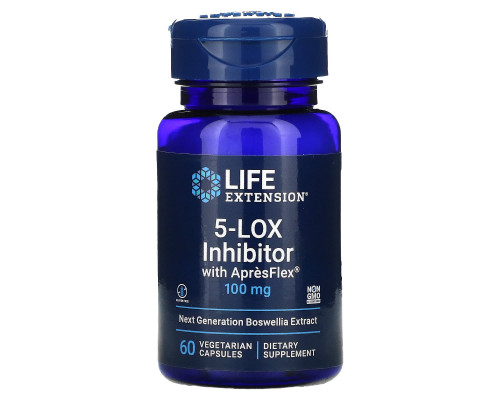 Life Extension Ингибитор 5-Lox с ApresFlex 100 мг 60 растительных капсул Life Extension Ингибитор 5-Lox с ApresFlex 100 мг 60 растительных капсул