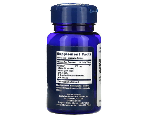 Life Extension Ингибитор 5-Lox с ApresFlex 100 мг 60 растительных капсул Life Extension Ингибитор 5-Lox с ApresFlex 100 мг 60 растительных капсул