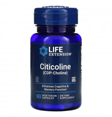 Life Extension, Citicoline (CDP-Choline), 60 Vegetarian Capsules