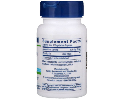 Life Extension Мелатонин 100 овощных капсул Life Extension Мелатонин 100 овощных капсул