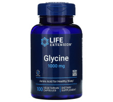 Life Extension, Глицин, 1000 мг, 100 вегетарианских капсул